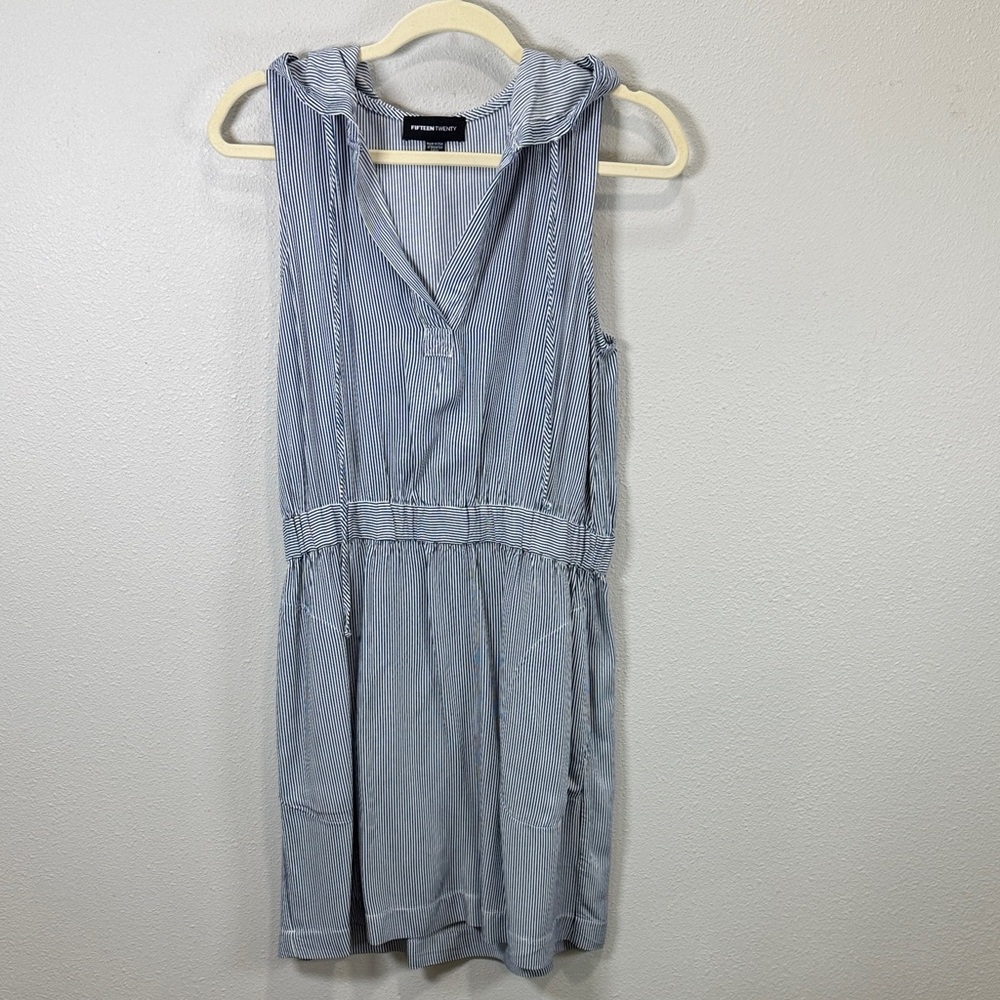Fifteen Twenty‎ Striped Sleeveless Hooded Mini Dress